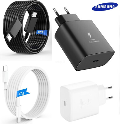 OEM Samsung 45W Schnellladegerät Netzteil 2M USB-C Kabel S20 S22 S23 S24 + Ultra