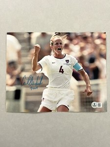 Carla Overbeck autographed signed 8x10 photo Beckett BAS COA Soccer USA World