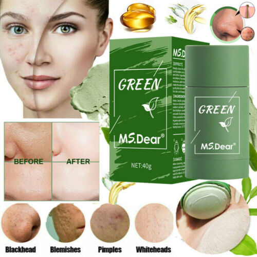 Supermercado columpio envidia Paquete de limpieza sin poros de té verde removedor de aceite de arcilla  purificadora para el acné espinillas | eBay