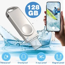  High Speed 128GB USB 3.0 Flash Drive Type C Dual U Stick Transfer Thumb Drive