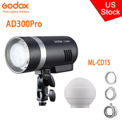 US Godox AD300pro 2.4G TTL HSS Outdoor Flash Speedlite+ML-CD15 Diffuser Dome Kit