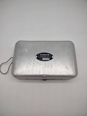 Vintage UMCO Model P-8 Tackle Box Double Sided Aluminum With Side 