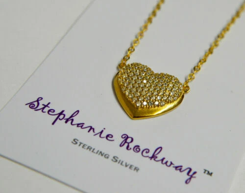 Collane e pendagli di bigiotteria zircone cubici di argento cuore