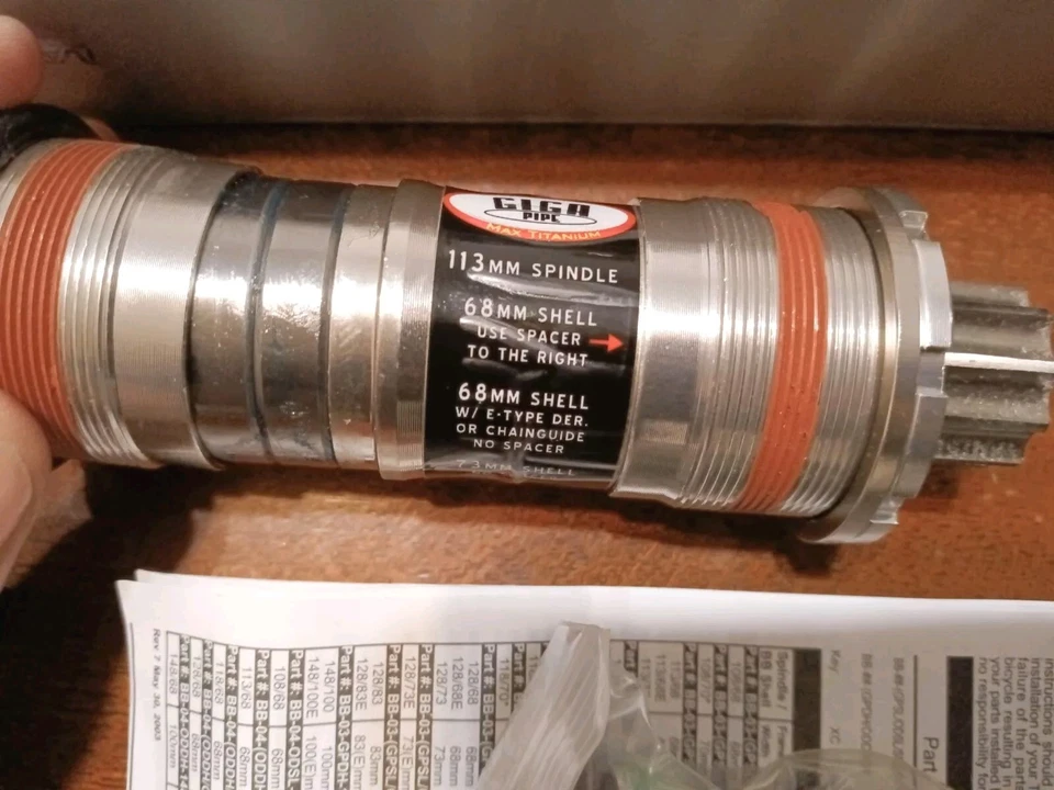 Nuevo de Lote Antiguo Truvativ Gigapipe Max Ti 68 X 113 Foto 2 de 4