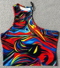 SHEIN Juniors Multicolor Sleeveless Crop Top Size S