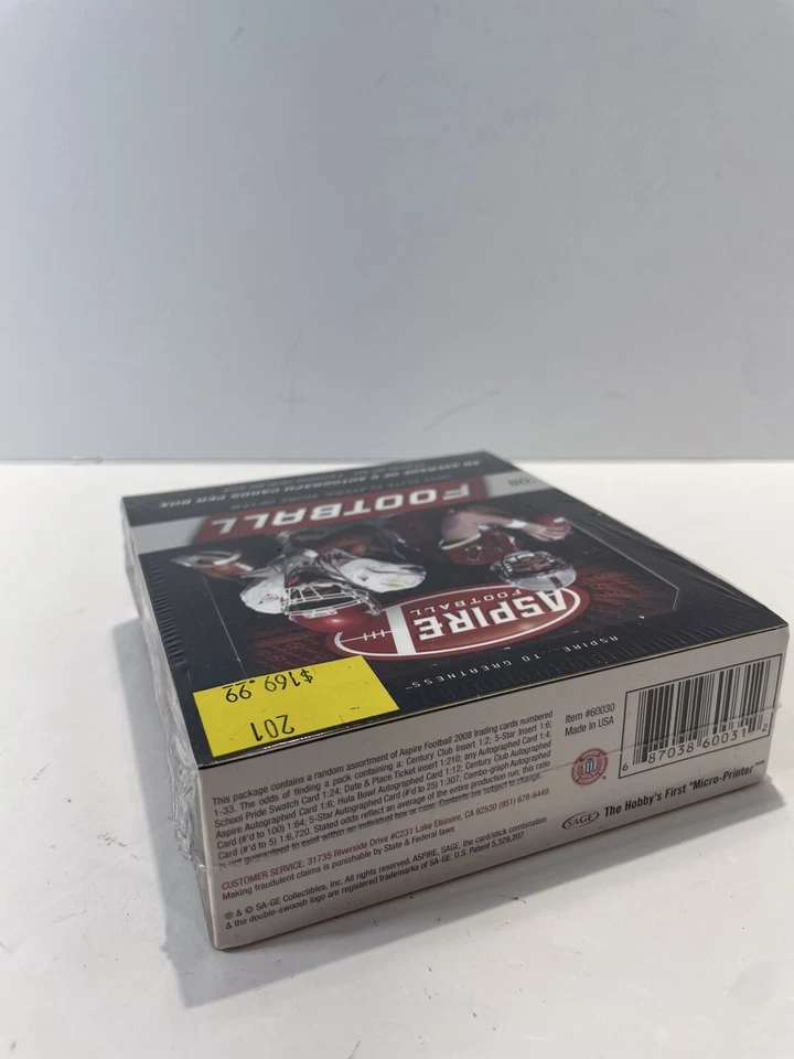 2008 Aspire Football Factory Sealed Unopened Hobby Box Trading Cards - Image 4 of 4