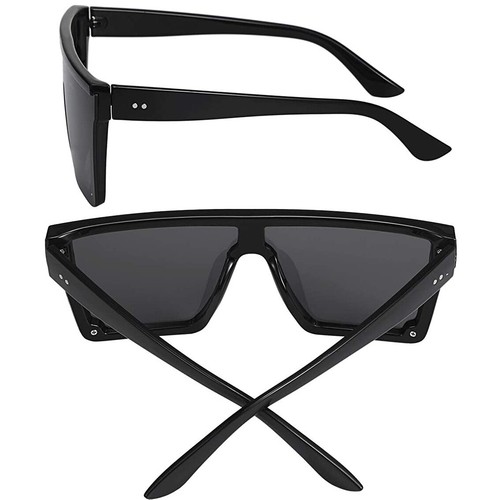 Skin Friendly Oversized Square Rimless Flat Sunglasses for Men Women Outdoor - Picture 7 of 12