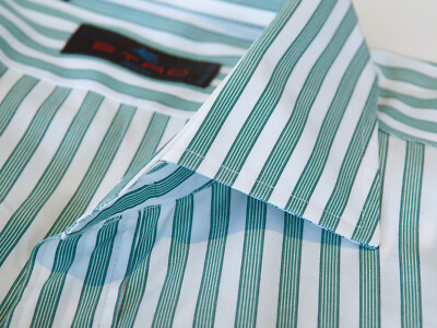 Etro Green Striped Cotton Shirt 20221
