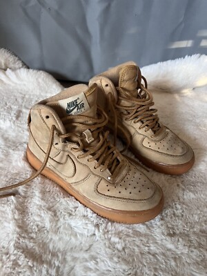 Nike Air Force 1s High Top Tans 4Y | eBay