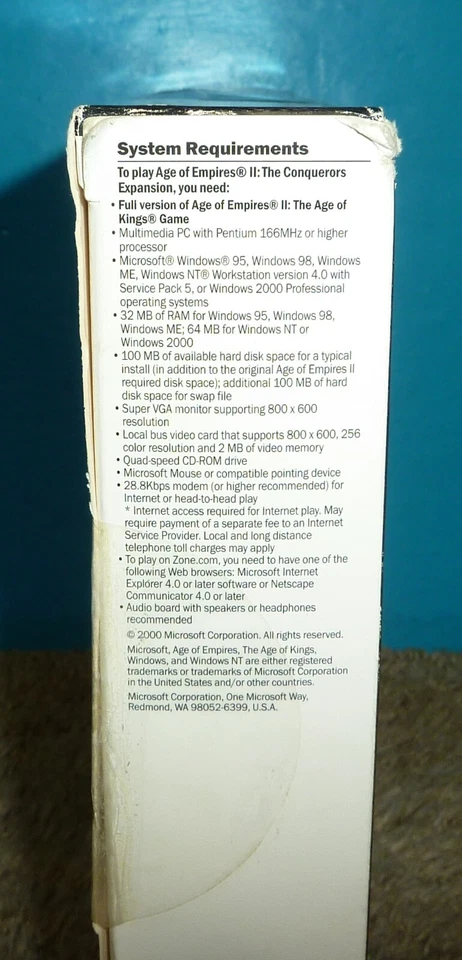 Age of Empires II The Conquerors Expansion Microsoft 2000 Big Box Sealed - Image 4 of 4