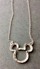 DISNEY MICKEY MOUSE head necklace  with white stones around head — photo 1