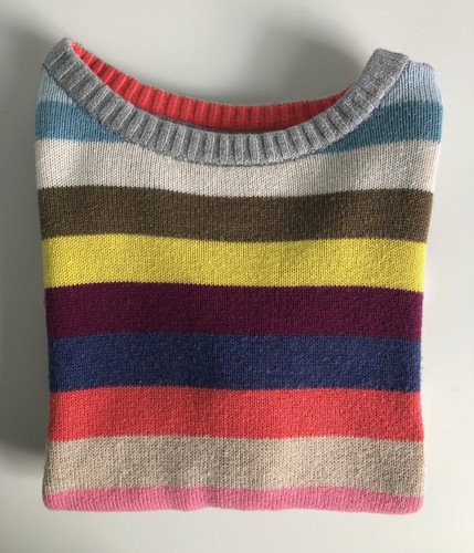 GAP KIDS Youth Girls Rainbow Crazy Stripe Crewneck Pullover Sweater Size 12 XL - Picture 8 of 18