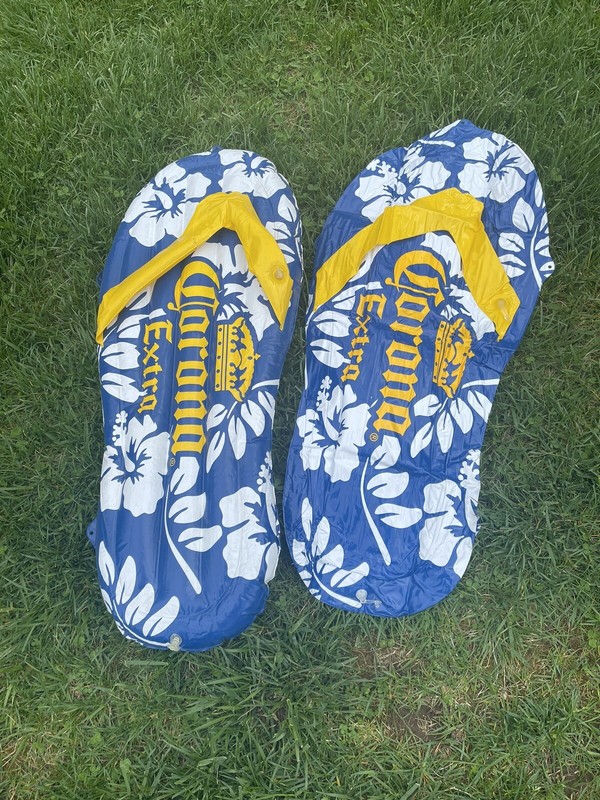 Corona inflatable Flip Flops pair Of Them 32 Inches Long