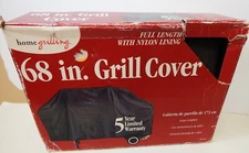 BBQ Barbecue Grill COVER 68" full length with Nylon Lining 68"Wx 35"H x21"D NEW