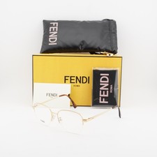 Fendi FE50106F 030 Gold 54mm Eyeglasses New Authentic