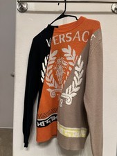 Versace Medusa Logo Colorblock Crewneck Knit ...