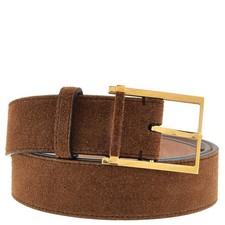 Bally Brown Suede Dakar Adjustable Belt