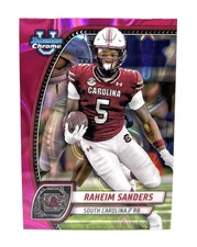 Raheim Sanders #148 South Carolina 2024 Bowman University Chrome Pink Lava