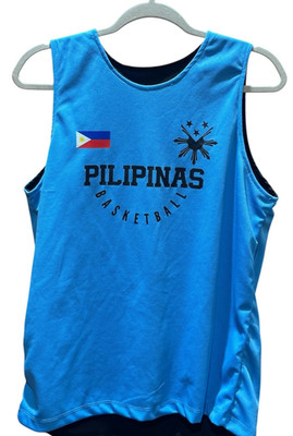 Pilipinas Blue & Black Reversible Mesh Basketball Jersey Sando Size M