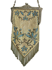 Vintage Art Deco 1920's Mandalian Mfg Co. Metal Mesh Flapper Purse Bag