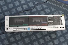 Sharp Stereo Dual Cassette Tape Deck RT-1010 Vintage METAL Tape Player  As Is