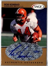 1999 Sage Football NFL Rob Konrad Miami Dolphins Syracuse Auto RC #/200 Blue Ink