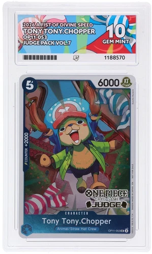 One Piece 2026 - Judge Pack Vol 7 - Tony Tony Chopper #053 - ACE 10 [Perfect]