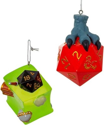 Kurt S. Adler Dungeons and Dragons Dice Gelatinous Cube, 2 Piece Set 