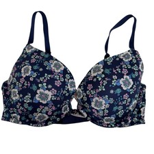 Victoria s Secret 34D Bra T-Shirt Push-Up Lined Full Coverage Underwire Floral
