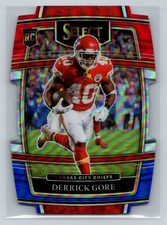 2021 Panini Select #84 Derrick Gore Red and Blue Prizm Die Cut
