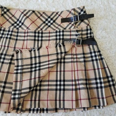 BLUELABEL ワンピース Burberry Blue Label Nova Check Pleated Skirt Size 38 M Belted From