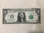$1 bill only two digits 99.14% rare 38833383 — photo 1