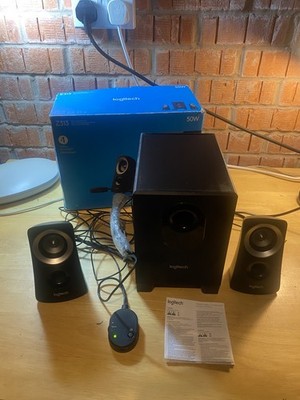 Logitech Z313 2.1 Multimedia Lautsprechersystem mit Subwoofer. FUNKTIONSFÄHIG, LESEN*