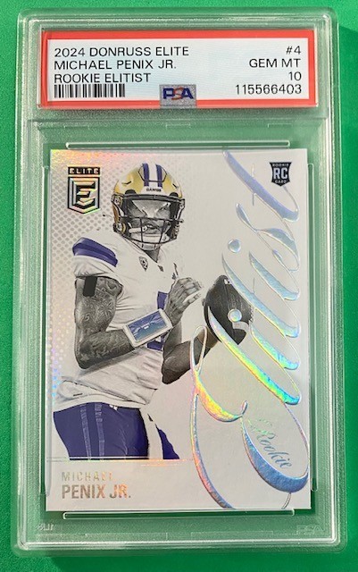 2024 DONRUSS ELITE FOTL ELITIST ROOKIE MICHAEL PENIX JR - CARD#4 PSA GEM MINT 10