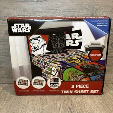 Retired Disney Star Wars Force 3pc Twin Sheet Set Brand New