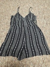 Boho One Piece Romper Spaghetti Strap Size Small Rayon Shorts  Fully Lined