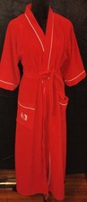 VINTAGE PIERRE CARDIN WOMEN'S SIZE MEDIUM RED FULL LENGTH ROBE WITH POCKETS