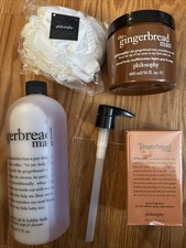 Philosophy the Gingerbread Man Lot Shower Gel Spray Fragrance Body Souffl  Read