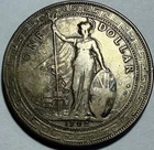 GREAT BRITAIN - Silver Trade Dollar - 1902 - Km-15 - Reverse Chopmark!