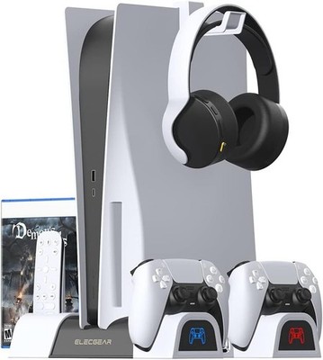ElecGear PS5, Kühl- und Ladestation, DualSense Controller-Ladedock mit