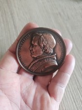Vatican - médaille papale - Pape Pie IX - 1850- bronze Rare 60mm 92g
