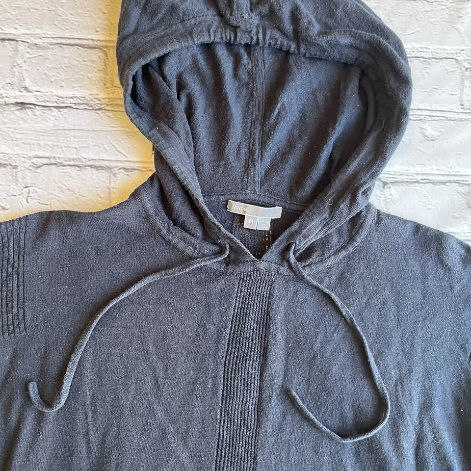 Camisa Vince Para Hombres Mediana Azul Marino Texturizada Sudadera con Capucha Elevada Tranquila Lujo Dinero Antiguo Foto 3 de 4