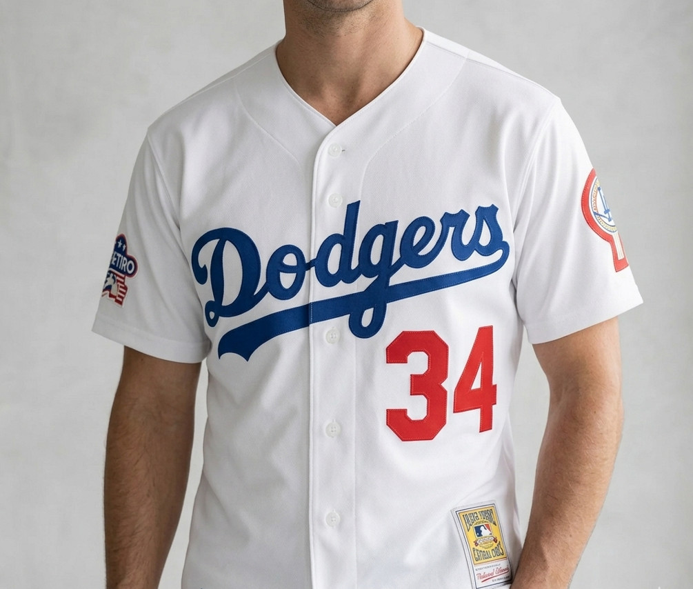 FERNANDO VALENZUELA #34 Los Angeles Dodgers World Series Baseball Jersey-NWT