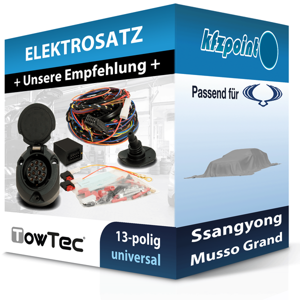 für Ssangyong Musso Grand 03.2022-Jetzt Towtec E-Satz 13Polig Universell NEU-image