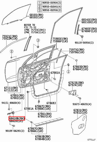Genuine Toyota Prado KDJ155 KDJ150 GRJ151 Front RH Door Check Arm Stop Strap - Picture 5 of 10