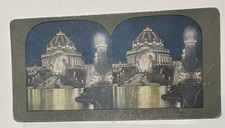 Vintage Stereoview Card 1904 St. Louis World's Fair - "Festival Hall at Night"