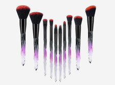 10 pcs Premium Synthetic Foundation Blending Blush Powder Eyeshadow Brush Set