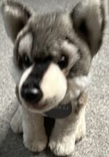 DEMDACO Gray White Mini Wolf Stuffed Animal Plush Toy Washable P00135 Soft