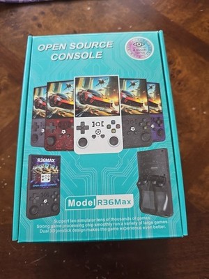 R36MAX Handheld Game Console 64GB Black. Sealed In Box. Pre-loaded.