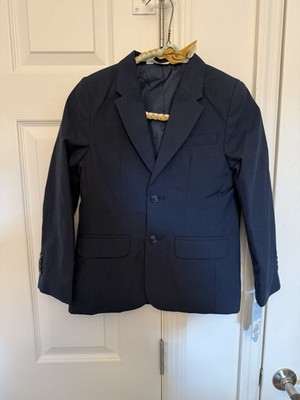 Cat & Jack Kids Button Up Suit Coat Jacket Brand New With Tags Size 7 Navy